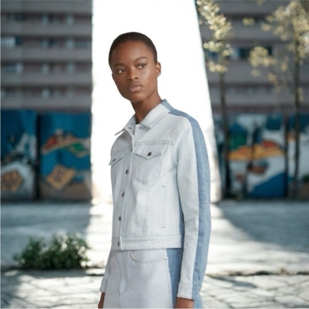 Rag & Bone Nico Two-Tone Denim Jacket